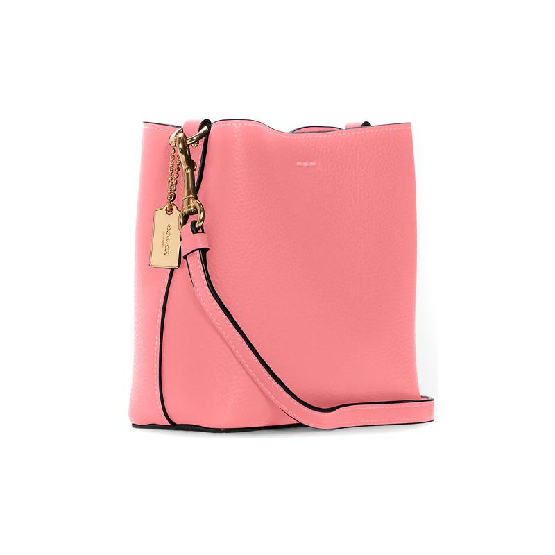 Coach Town 16 Double Detachable Shoulder Strap Leather Hand Shoulder Crossbody Bag Small Women's Pink