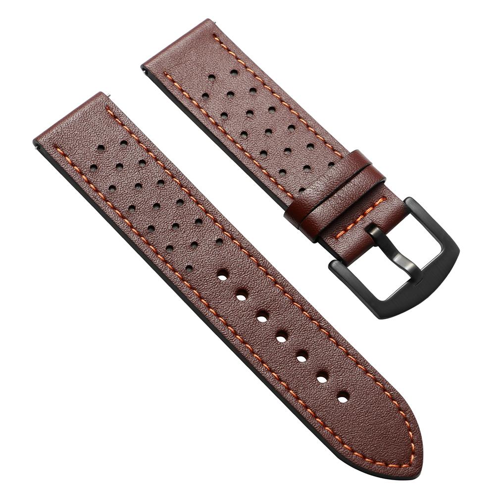 Soft Cowhide Leather Watch Strap 20mm 22mm Breathable Business Watchband Men Women for Huawei Watch GT5/4 Band Vintage Bracelet