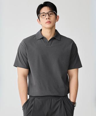 XEXYMIX Eco-Dex Men'S Open Collar Short Sleeve Xml2Qs1101