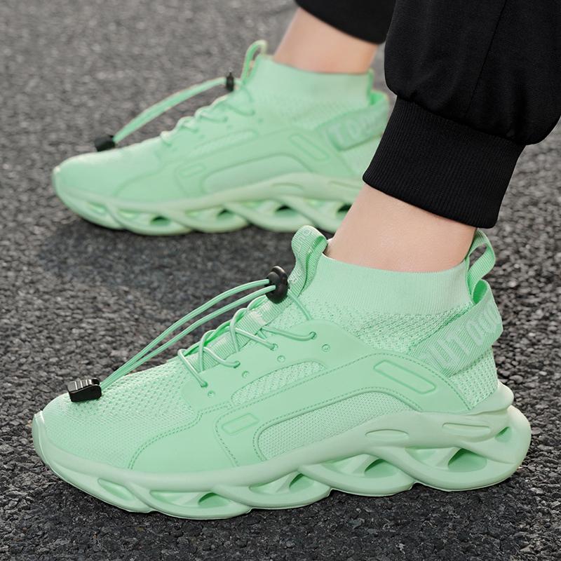High Top Knit Sneakers For Men Blade Shoes Platform Men's Running Shoes Breathable Outdoor Sports Shoes Men zapatillas de hombre