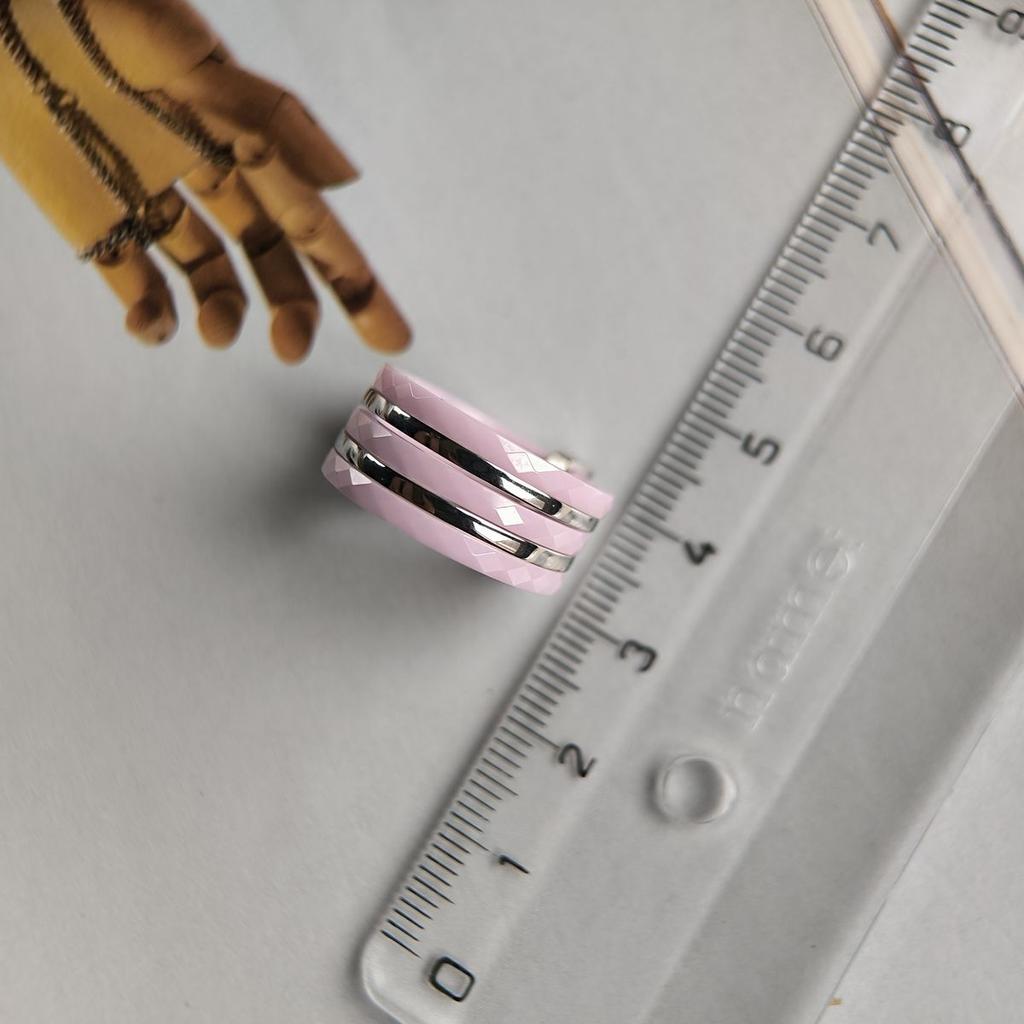 Silberring mit Keramik, Gewicht des Artikels 7,72 g (60002356)