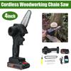 24V 1680W Mini Portable One-Hand Saw Wood Cutters Bracket Brushless Motor with 1 Batterys Electric Saw Chainsaw