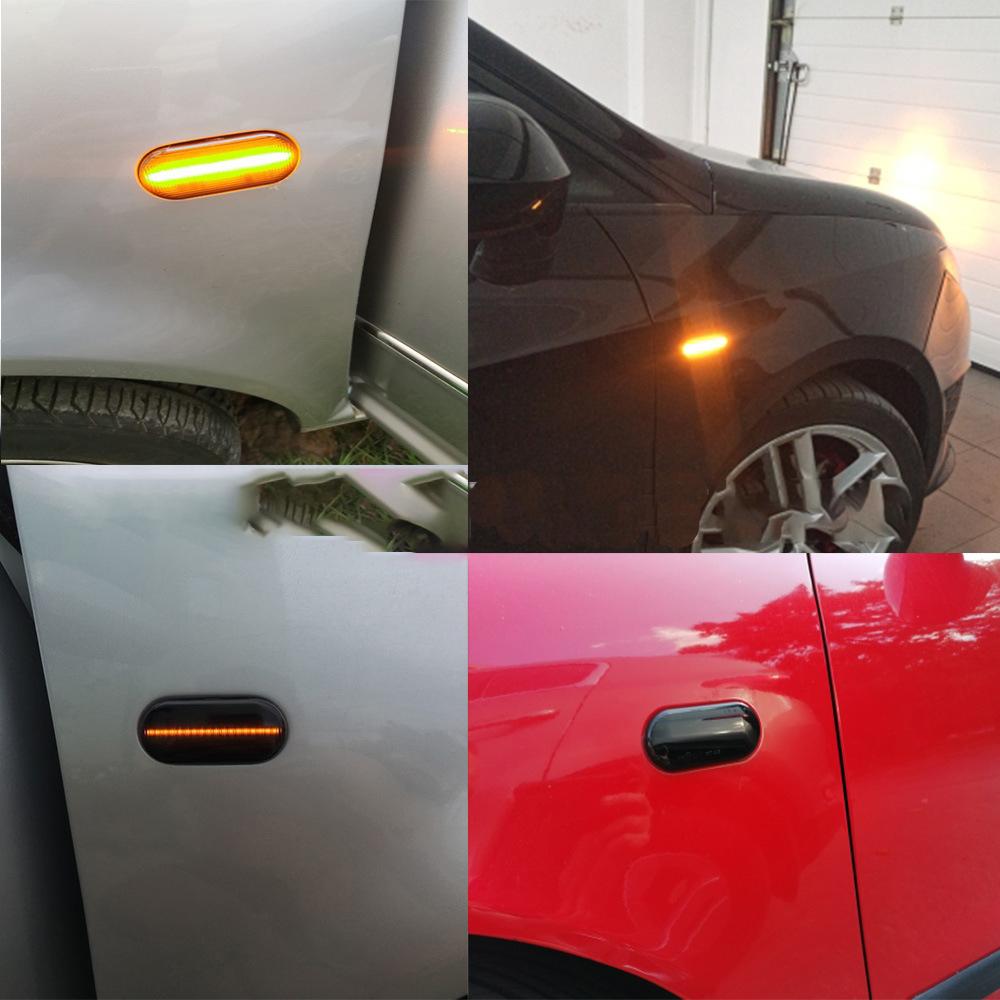 For VW Golf 3 4 MK3 MK4 Passat 3BG Polo 6N 9N Bora Vento Led Dynamic Side Marker Turn Signal Light Sequential Blinker Lights