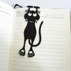 2pcs Curious Cat Bookmark Set with Paws, 3D Black Cat Paper Clips for Reading Progress, Fun Book Markers for Book Lovers.
