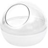 Hamster Sand Bath Toilet Bathtub Pet Bathroom Cute Shape Clear Bath House Hamster Sand Bath Container for Chinchilla Hedgehog, Transparent