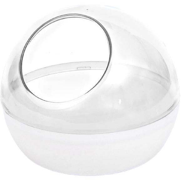 Hamster Sand Bath Toilet Bathtub Pet Bathroom Cute Shape Clear Bath House Hamster Sand Bath Container for Chinchilla Hedgehog, Transparent
