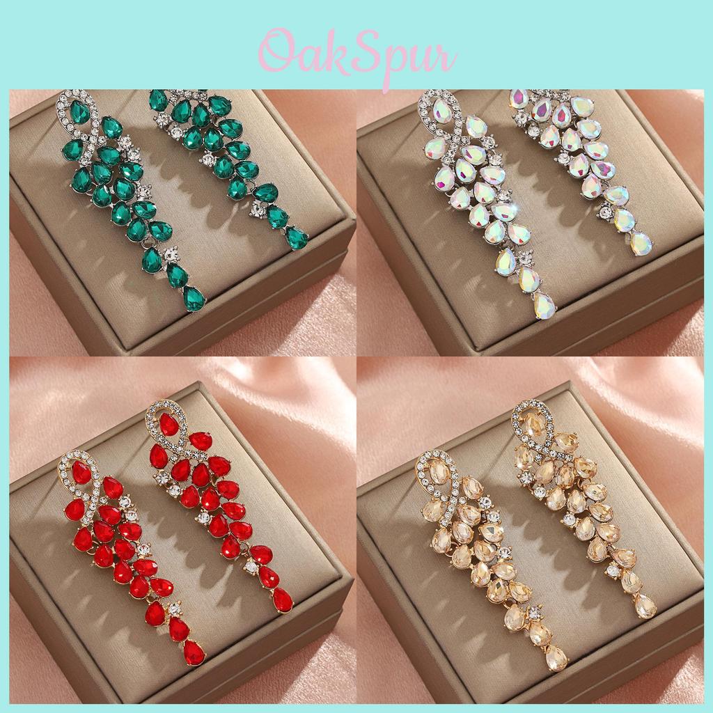 Alloy Geometric Drop Earrings For Women With Tassel Design And Elegant Style