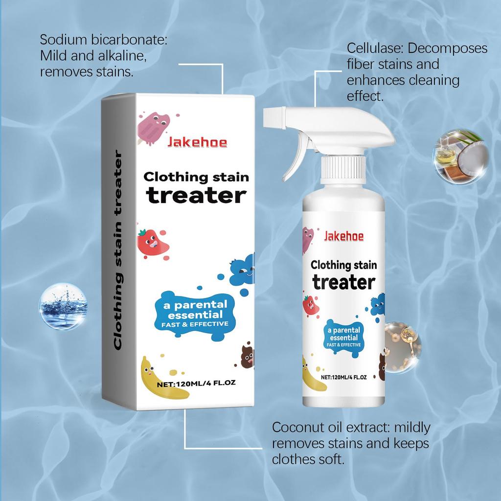 Spray Quitamanchas Suave para Aceite y Grasa — Limpiador y Suavizante de Tejidos con Aroma Fresco