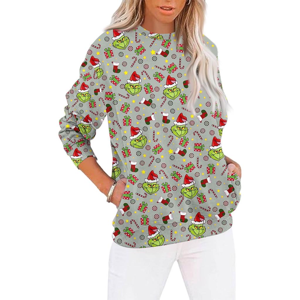Christmas Sweatshirts For Women Sweater Cute Shirt Fall Pullover Top