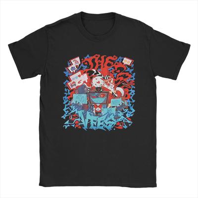 Vintage Hazbined Anime Hoteled T-Shirts Men Round Collar Cotton T Shirts  Short Sleeve Tee Shirt Gift Idea Clothing