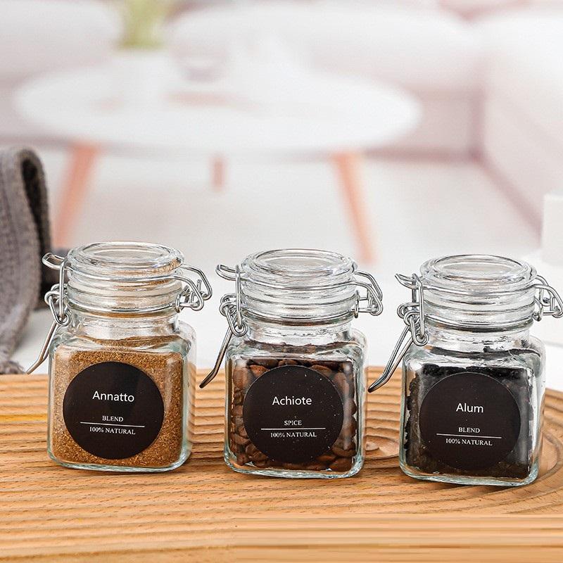 50/100ml Glass Bottle Sealed Jar For Kitchen Food Pickle Fruit Canned Transparent Big Mouth Jam Bottle Storage Jar Household