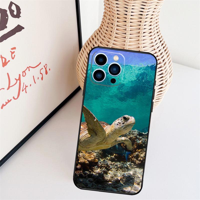 Ocean Sea Turtle Phone Case For iPhone 17 Pro Max 16 15 11 12 13 14 Pro Max Mini 15 16 Plus 16e 17 Air Cover