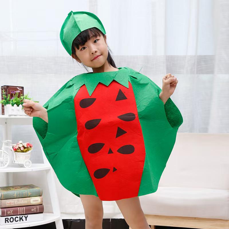 Fruit & Vegetable Halloween Stage Costume for Kids & Parent-Child Performances