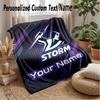 Melbourne Storm Custom Flannel Throw Blanket Print Your Name Text Soft Warm Blanket Holiday Present