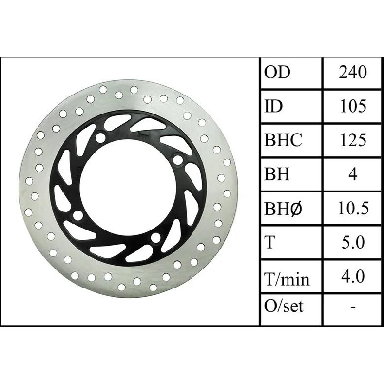 Motorcycle Rear Brake Disc Rotor For Honda XL600V XL650V XL700V XL700VA Transalp NSS125 NSS250A NSS250EX NSS300 NSS300A Forza