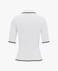 FAIRLIAR GOLF Scallop Collar Three-Quarter Knit (White)