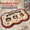Cartoon Cat Themed Bathroom Rug Absorbent Soft Non Slip Floor Mat Quick Drying for Tub Side Bathroom Home Decoration