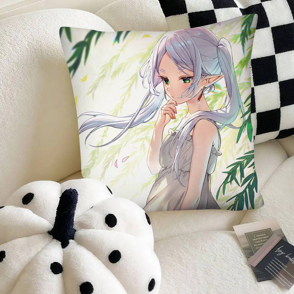 Frieren Anime Frieren Beyond Journey S End Pillow Case Square Pillow Bedroom Sofa Leisure Comfort Cushion Car Home Decoration
