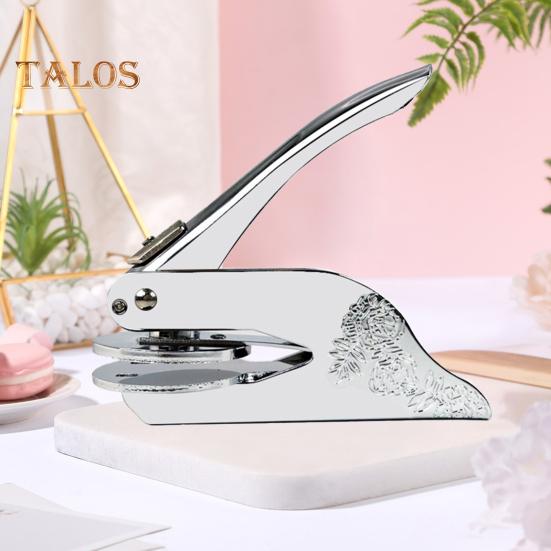 Buchpräger, handbetriebener Prägestempel, Edelstahl-Prägewerkzeug für Papier, Karton, Leder, Heimwerkerarbeiten