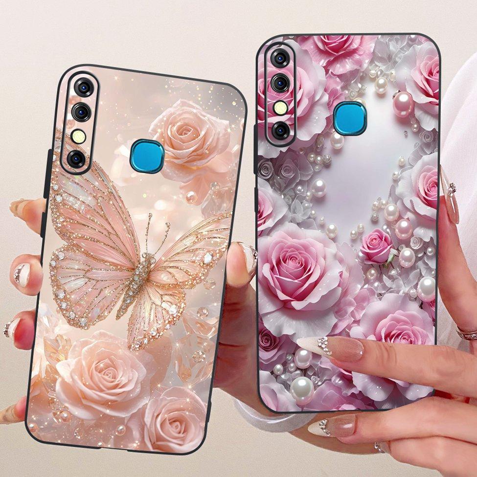 Phone Case For Infinix Hot 8 Cover Cute Cat Luxury Fashion Funny Painted Casing For Infinix X650C X650B X650D