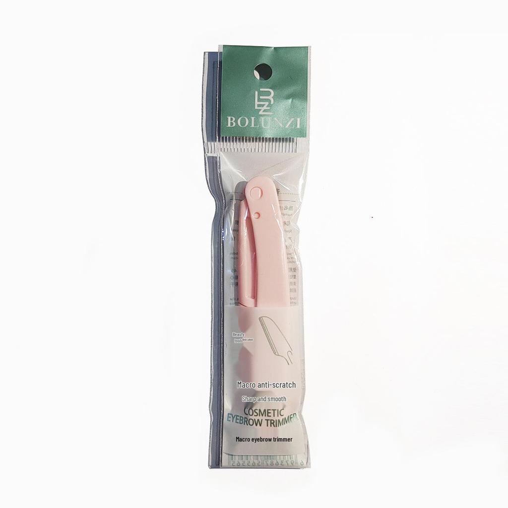 Women's Beginner Safe Foldable Eyebrow Razor Set with Anti-Scratch Design and Replaceable Blades