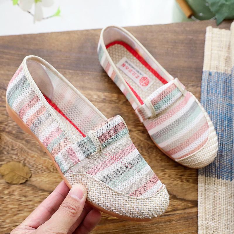 Women's Non-Slip Breathable Mesh Slip-On Shoes - Comfortable, Soft Sole, Fashionable, Versatile Spring/Summer Style