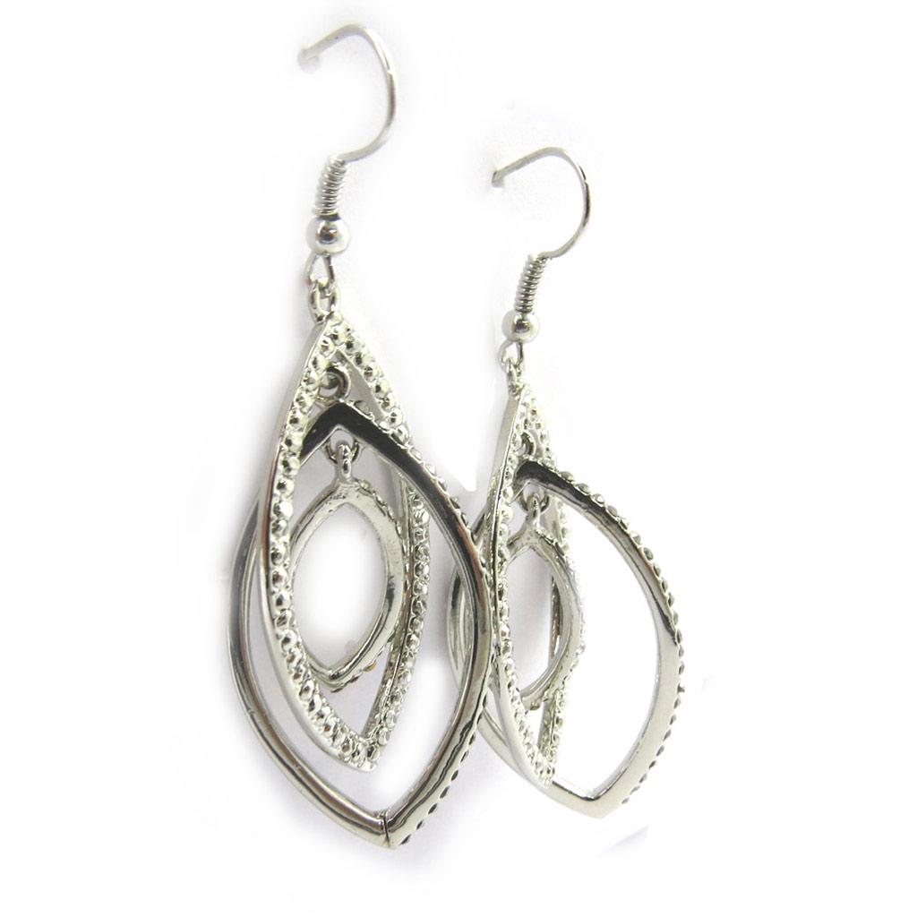 Les Trésors De Lily [M1892] - White 'Sissi' Designer Earrings