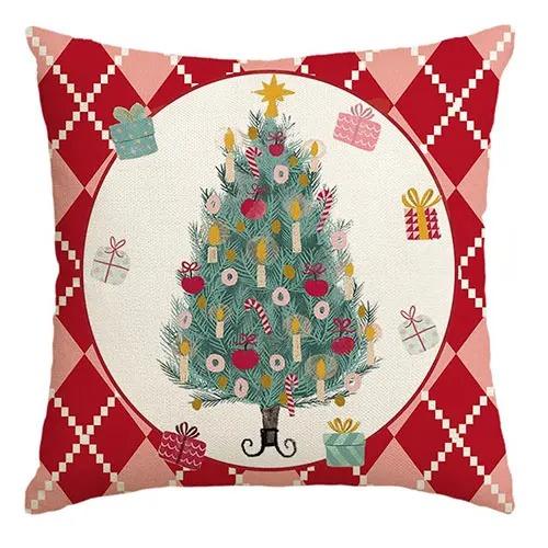 1 piece of Christmas nutcracker decoration pillowcase Christmas tree printed cushion suite room home decoration gift