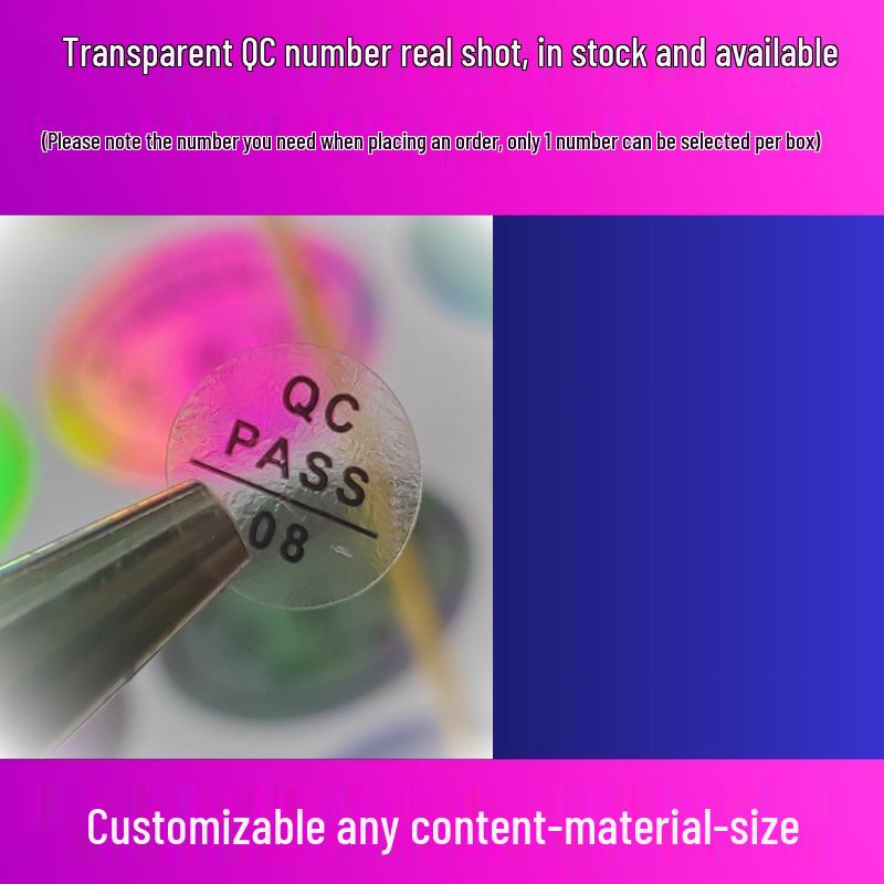 Bright Silver Self-Adhesive Laser Anti-Counterfeit QC Label Sticker