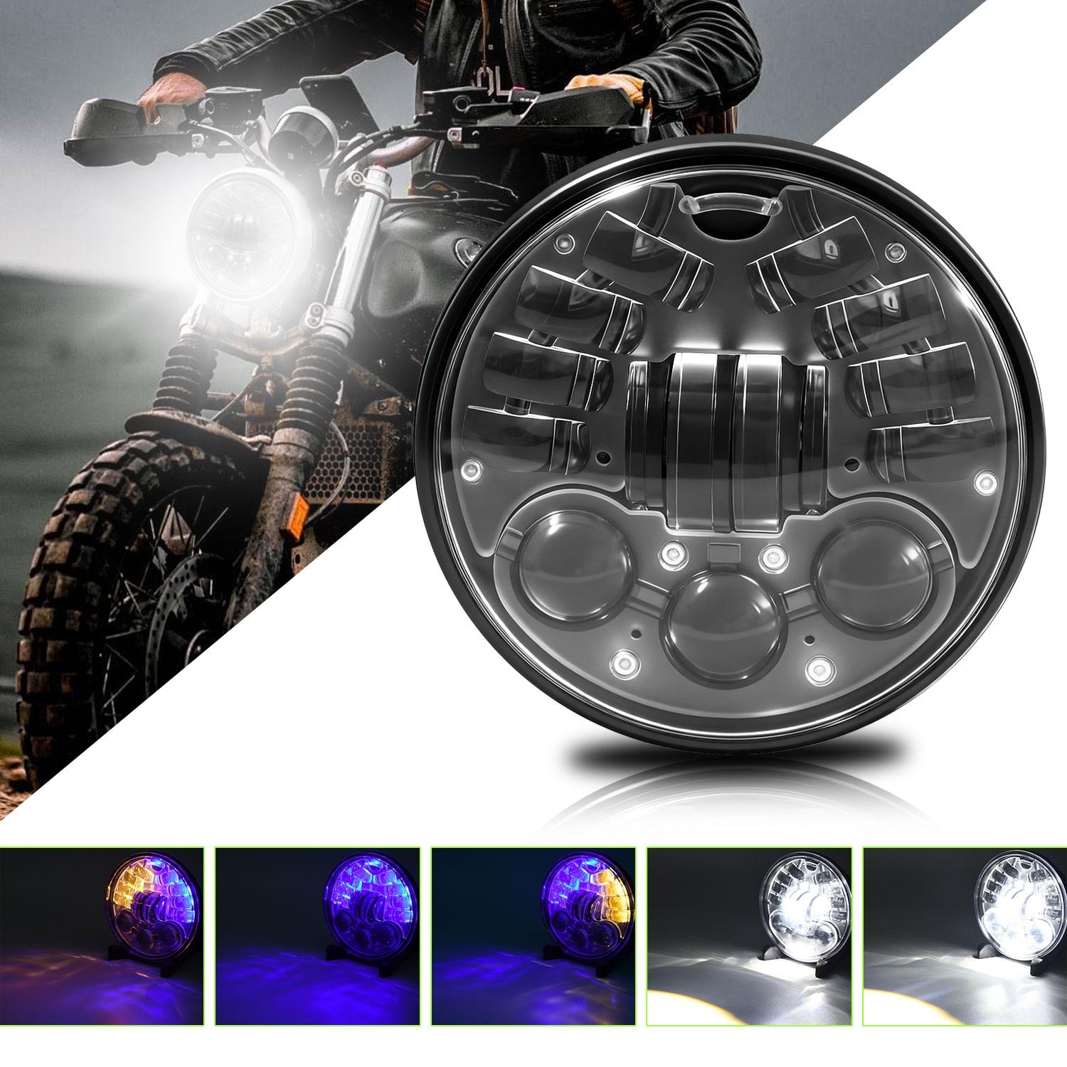 

5.75 Inch H4 LED Headlight for Motorcycle Car High Low Beam Lamp DRL Dynamic Turn Signal Light