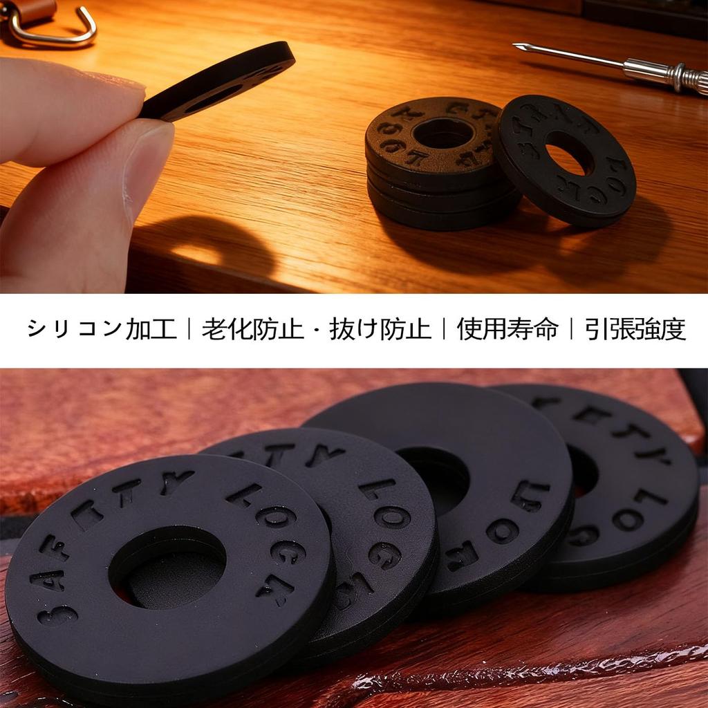 BRIIKPP Silicone Guitar Strap Preventer for and Other Set of 8 Locks, Anti-Drop Guitar, Bass, Instruments, (Black)