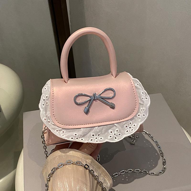 Нишевая сумка высокого класса, Модная сумка через плечо, Нишевая сумка-бант на одно плечо розовый