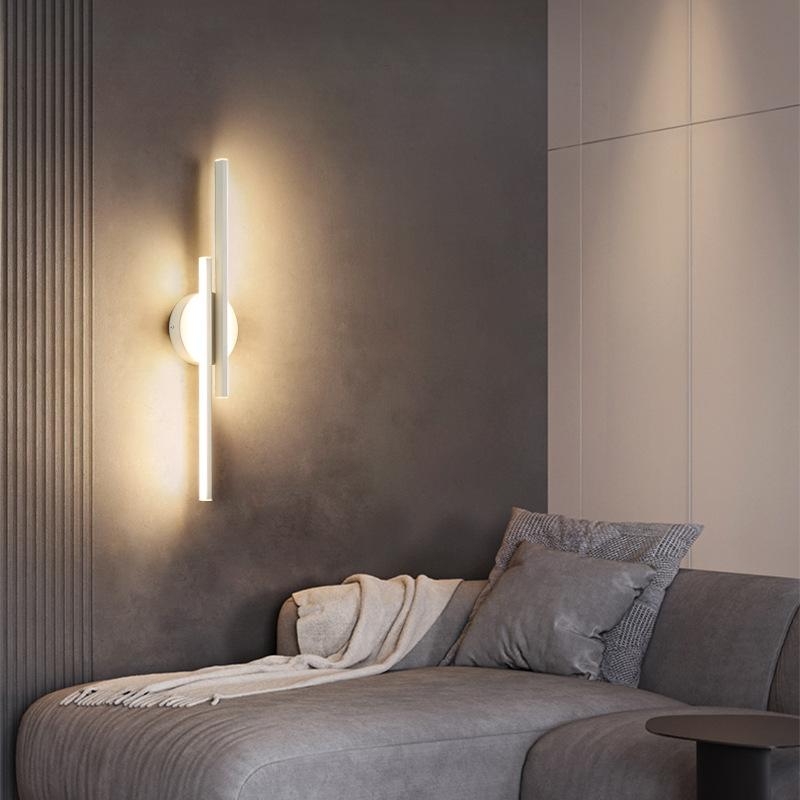 Modern Line LED Wall Lamp 55CM 71CM Bedroom Bedside Nordic Long Sconce Light Living Room Aisle Background Hotel Lighting Fixture