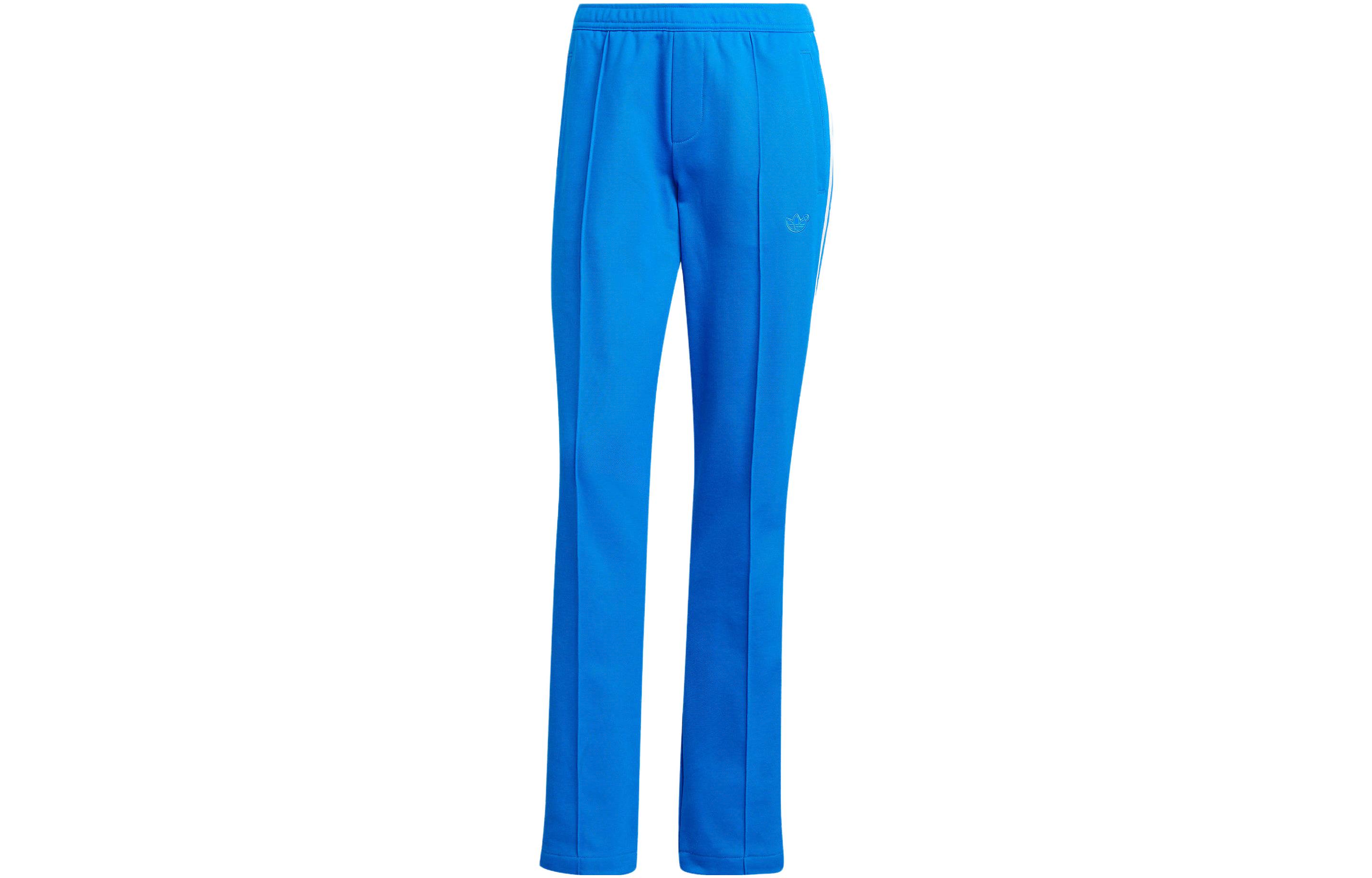 

Adidas Originals Faye Crepe Knitted Sweatpants Women s Blue Moderate Straight Fit Pants IL9058 A/S