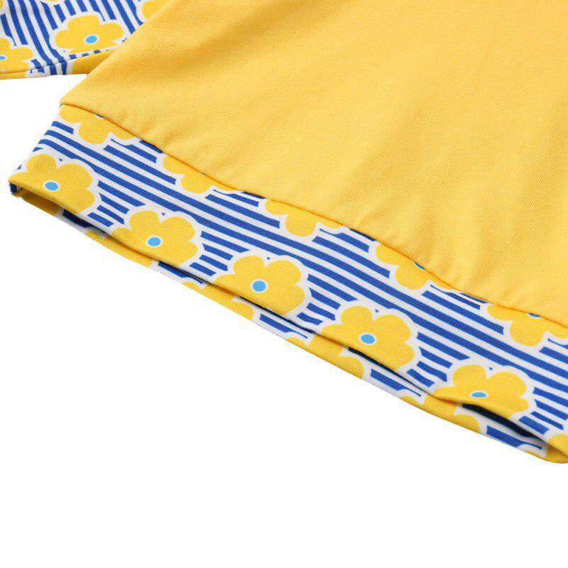 Buy Baby Girl Print Floral Hooded Long Sweatshirt+Full Pants 2pcs