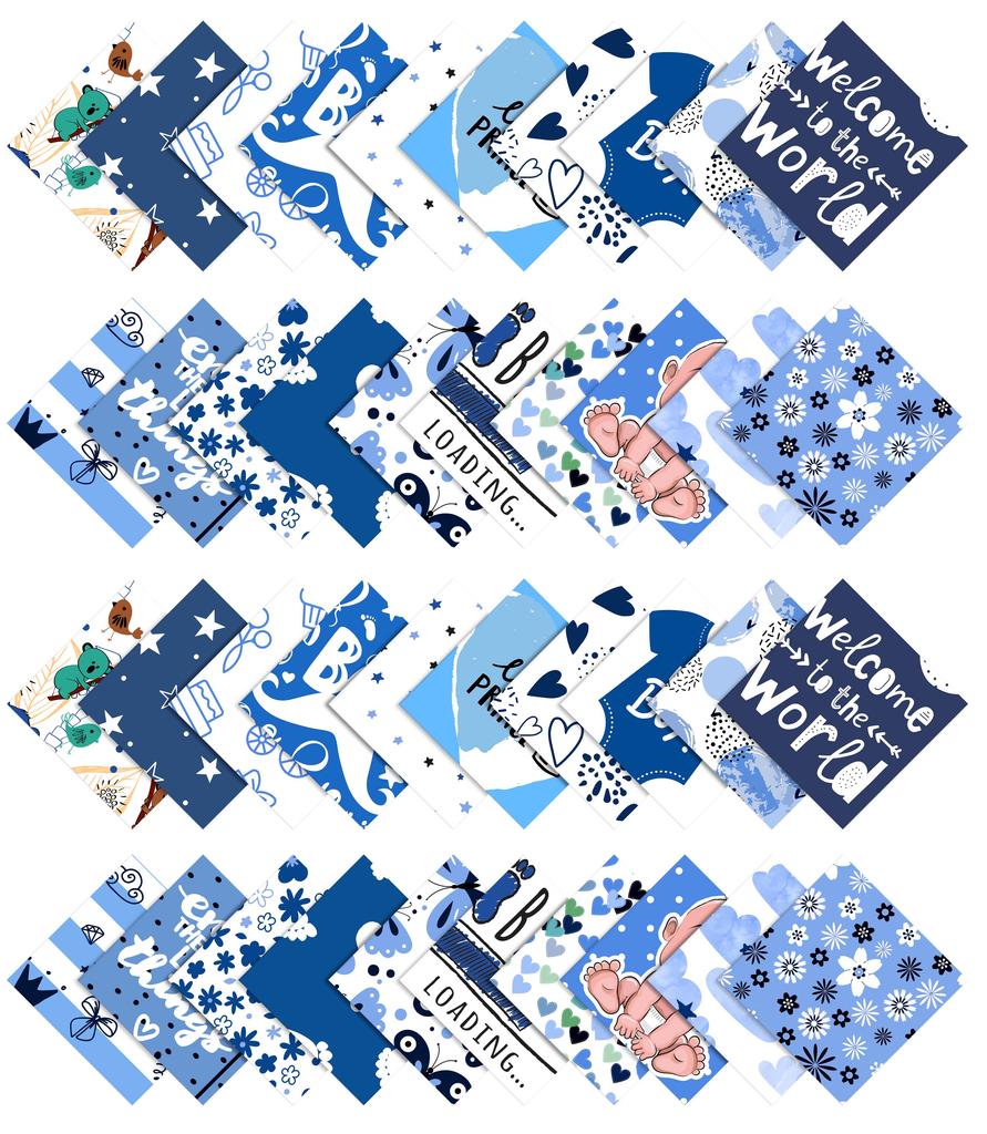 Soimoi Baby Girl Print  Precut 5-inch Cotton  Fabric  Quilting  Squares  Charm Pack DIY Patchwork Sewing Craft- Medium