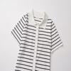 Fashion Style 2024 Summer New Arrival Women's Clothing Silm All-Matching Striped Polo Shirt Dress Short Skirt 0858156