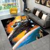 3D Spaceship Spacecraft UFO Cartoon Carpet Rug for Home Living Room Bedroom Sofa Doormat  Decor,kids Area Rug Non-slip Floor Mat