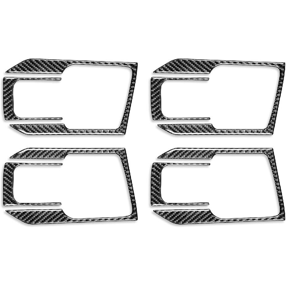 Carbon Fiber Headlight Switch and Air Vent Trim for Dodge RAM 1500 2500 3500 2013-2018,Dashboard Light Control Panel & AC Outlet Frame Sticker