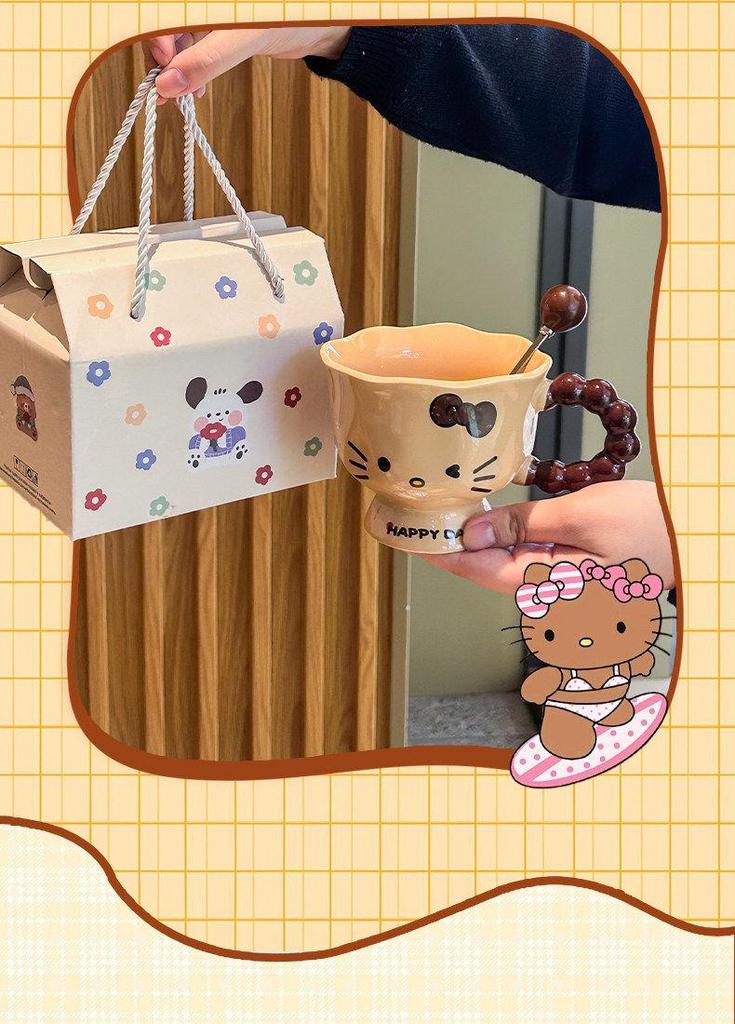 Birthday Gift Set: Ceramic Cat Mug with Souvenir Box for Girlfriend or Best Friend