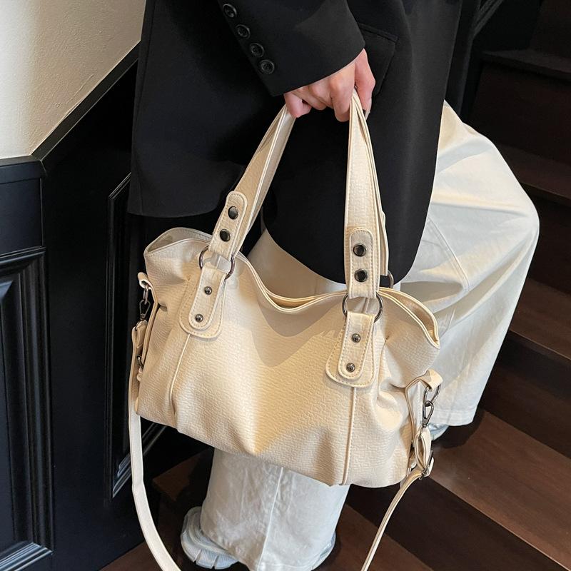 Fashion leopard print tote bag women's new European and American retro handbag simple and versatile commuter shoulder messenger bag