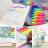 5pcs Rainbow Colorful Sticky Notes with 7 Color Index Tabs, 980 Pcs, Translucent Page Makers for Page Book