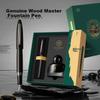 Master Wooden Fountain Pen for Adults, Business Men And Women, Students, Art Supplies, Birthday , Gift Box, Ebony Wood Color, 0.5mm