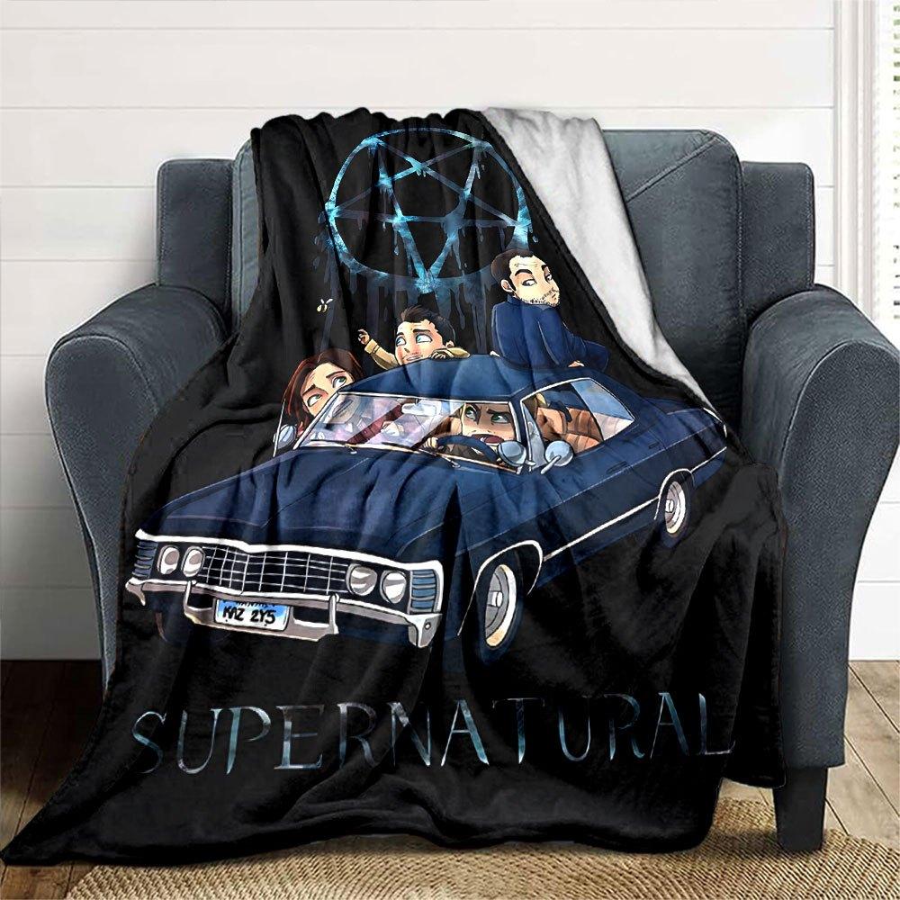 1pc Supernatural 7 Blanket Soft Warm Throw for Home, Office, Travel All Season Cozy Bedding Gift, Office Cozy AccessoryB
