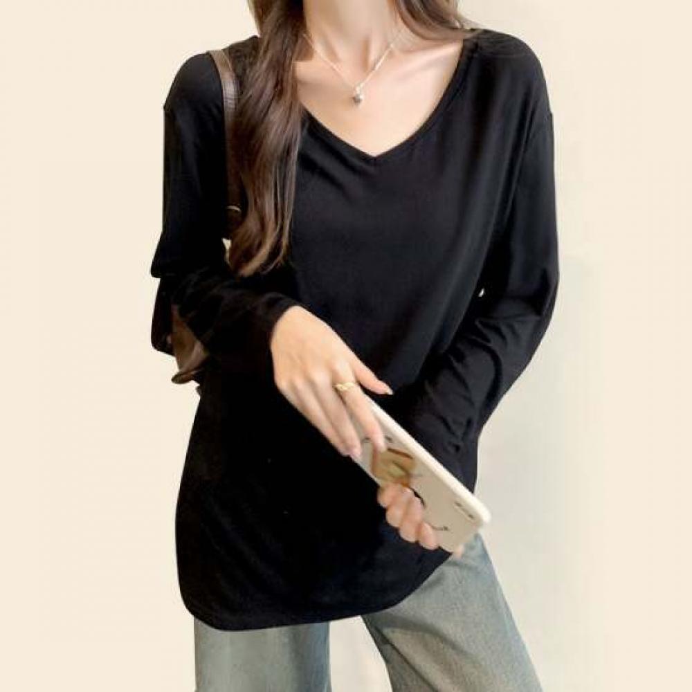 Shop Women S Daily Comfy baSic looSe Fit Long Sleeve Tee 77 Won wSh Wffzj8i