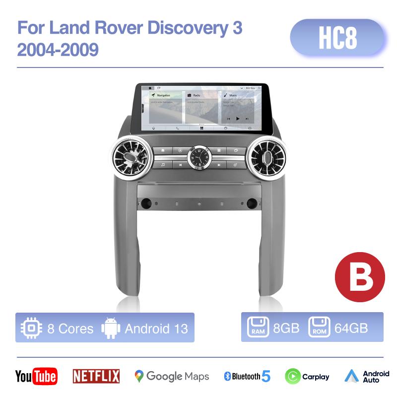 12.3 Inch For Land Rover Discovery 3 2004-2009 GPS Navigation Android 13 8+256G Carplay Car Radio Stereo Multimedia Video Player