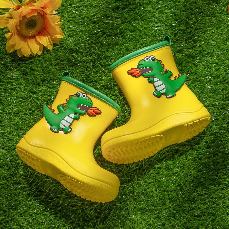 

Rainboots Toddler Girl Boy Classic Waterproof Children S Shoes Kids Rain Boots Rubber Boots Kids Cartoon Dinosaur Water Shoes 23