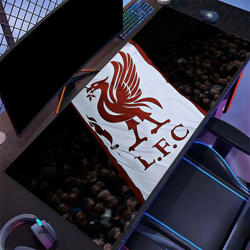 Liverpool Flag Mouse Pad, Large Gaming Desk Mat, Non-slip XXL Mousepad for Laptop & Tablet, Mini PC Playmat with Stitched Edges