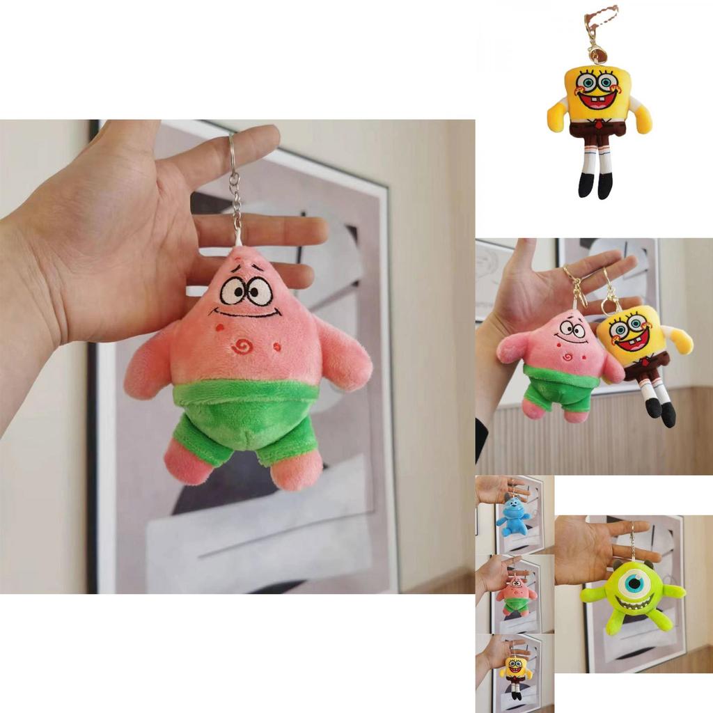 Entzückender Spongebob Plüsch-Schlüsselanhänger Süßes Rucksack-Accessoire Perfektes Kindergeschenk