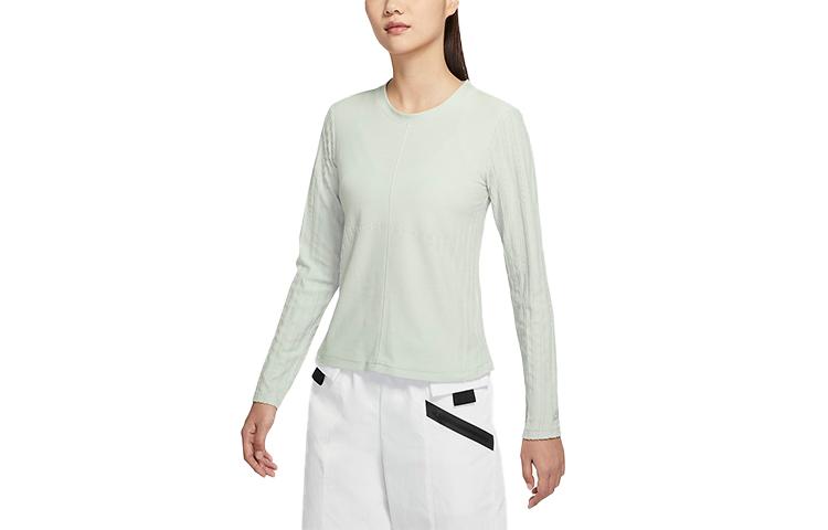 

Nike Dri FIT Sport T Shirt Women s Pumice Gray Green DM6165-034 L